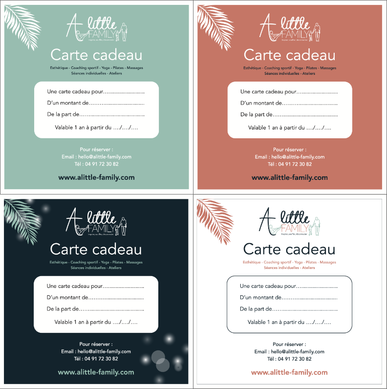 carte cadeau a little family